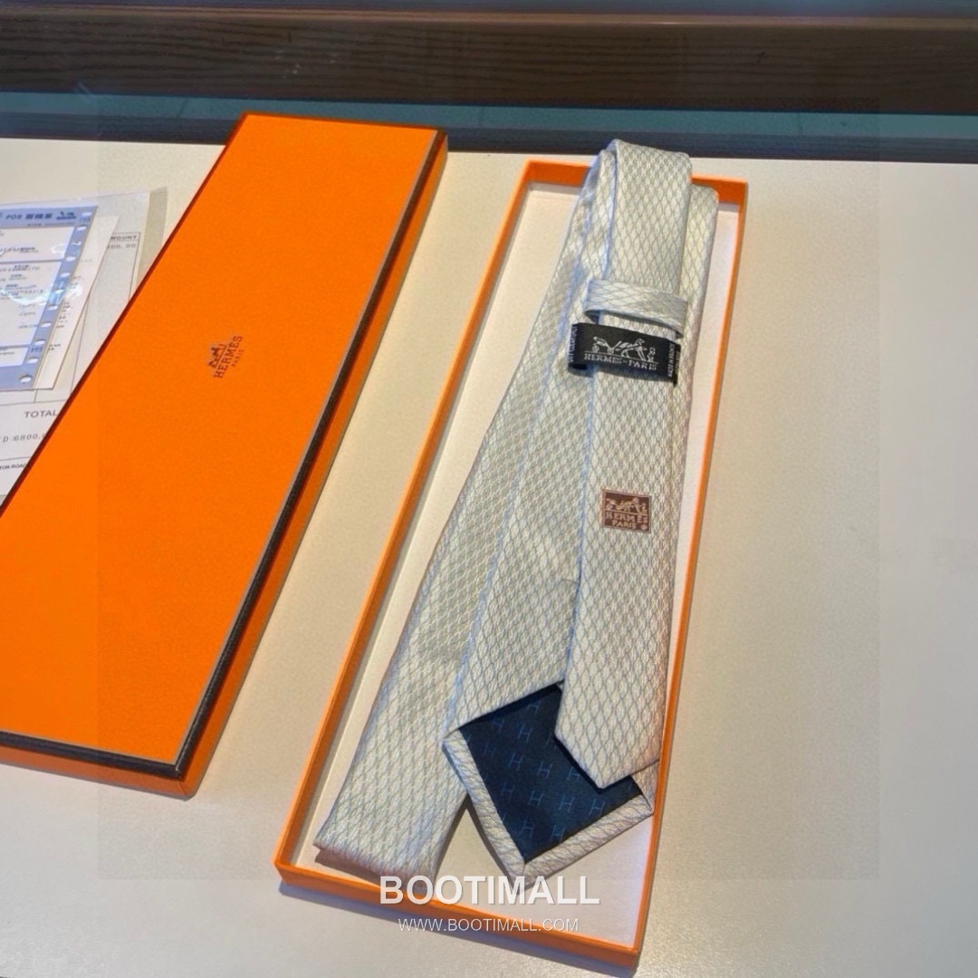 Hermes Twill Silk Tie Silk Twill Black 에르메스 트윌 실크 타이 실크 트윌 블랙 3