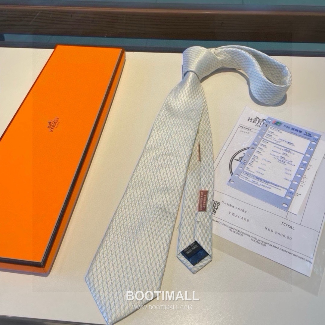 Hermes Twill Silk Tie Silk Twill Black 에르메스 트윌 실크 타이 실크 트윌 블랙 9