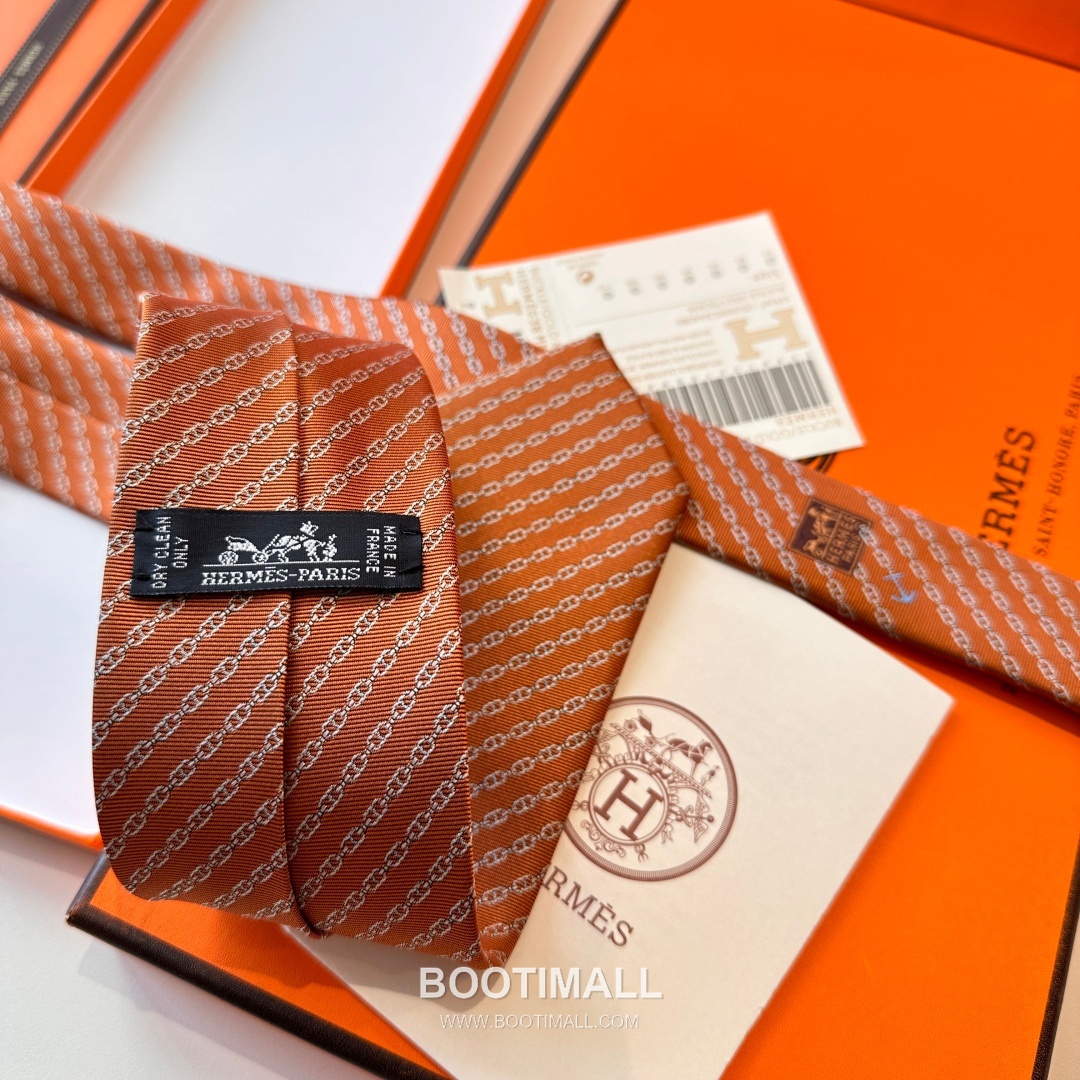 Hermes Anchor Sail Tie Silk Black 에르메스 앵커 세일 넥타이 실크 블랙 11