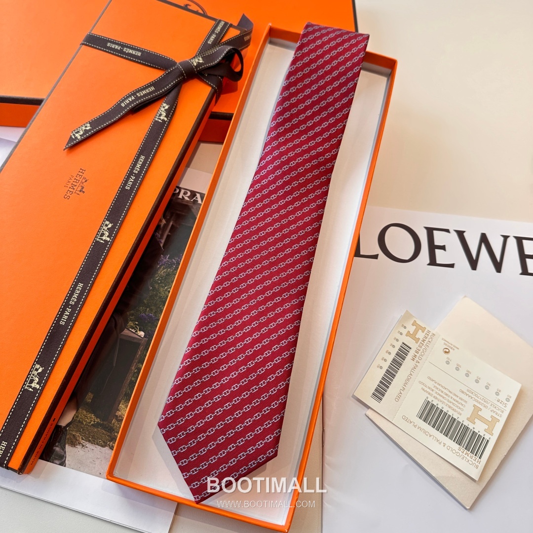 Hermes Anchor Sail Tie Silk Black 에르메스 앵커 세일 넥타이 실크 블랙 2