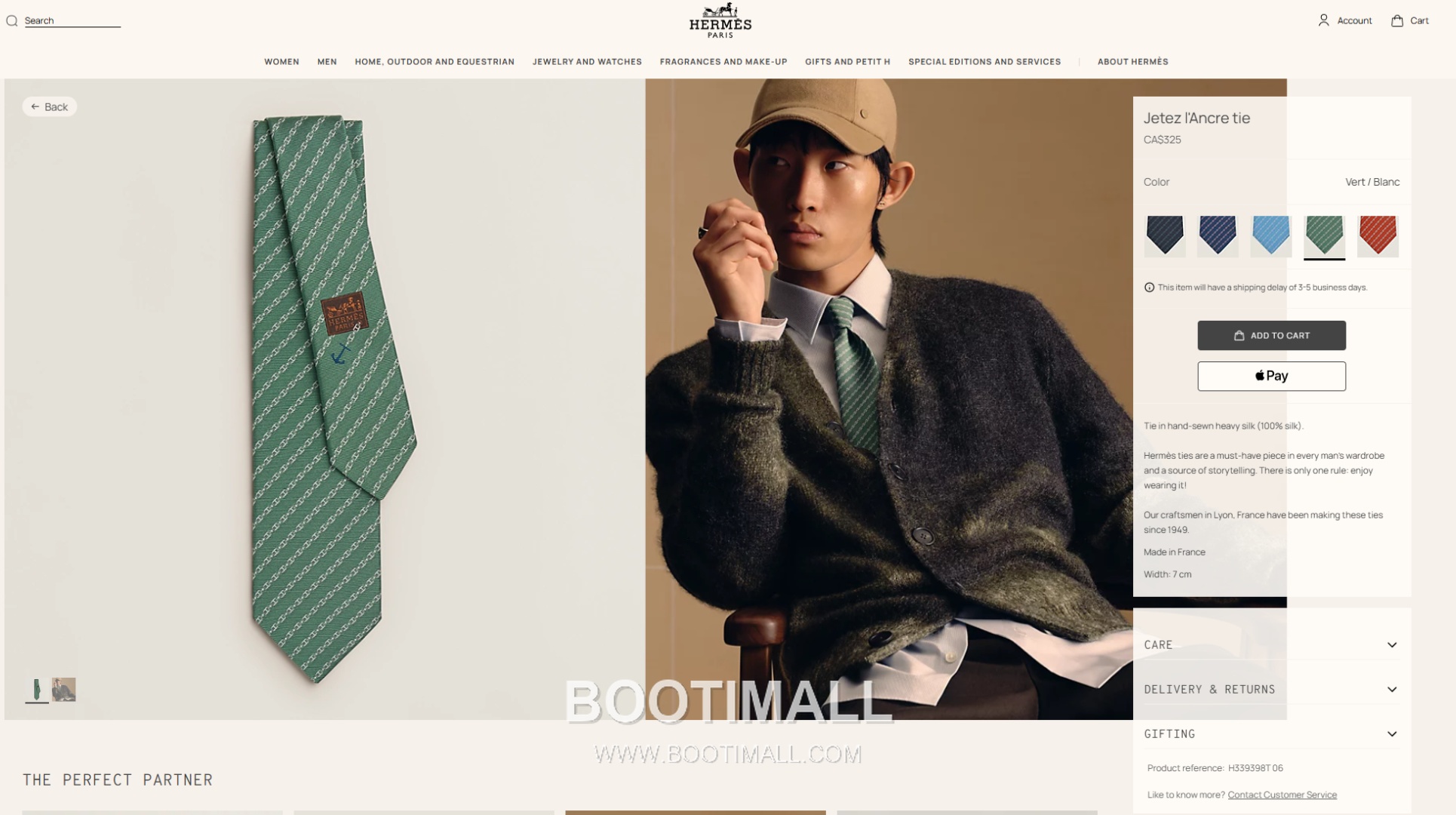 Hermes Anchor Sail Tie Silk Black 에르메스 앵커 세일 넥타이 실크 블랙 1