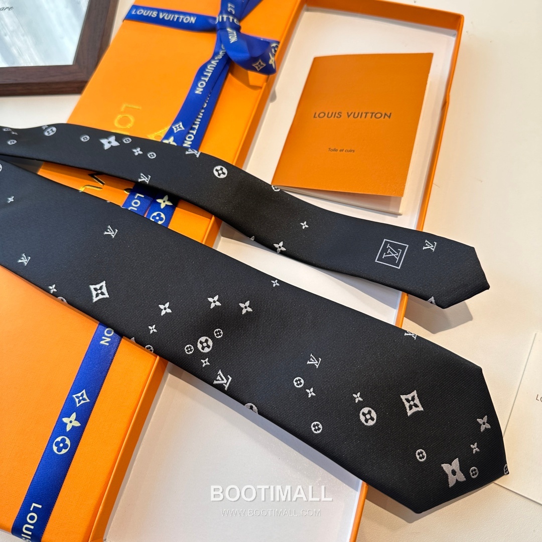 Louis Vuitton Classic Jacquard Tie Silk Black 루이비통 클래식 자카드 넥타이 실크 블랙 148×7cm 4