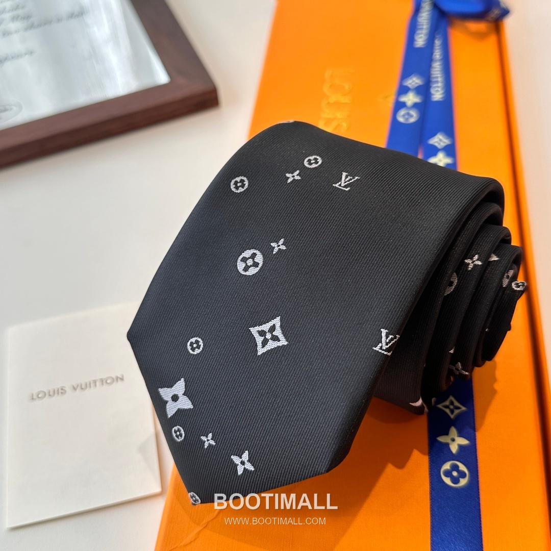 Louis Vuitton Classic Jacquard Tie Silk Black 루이비통 클래식 자카드 넥타이 실크 블랙 148×7cm 8