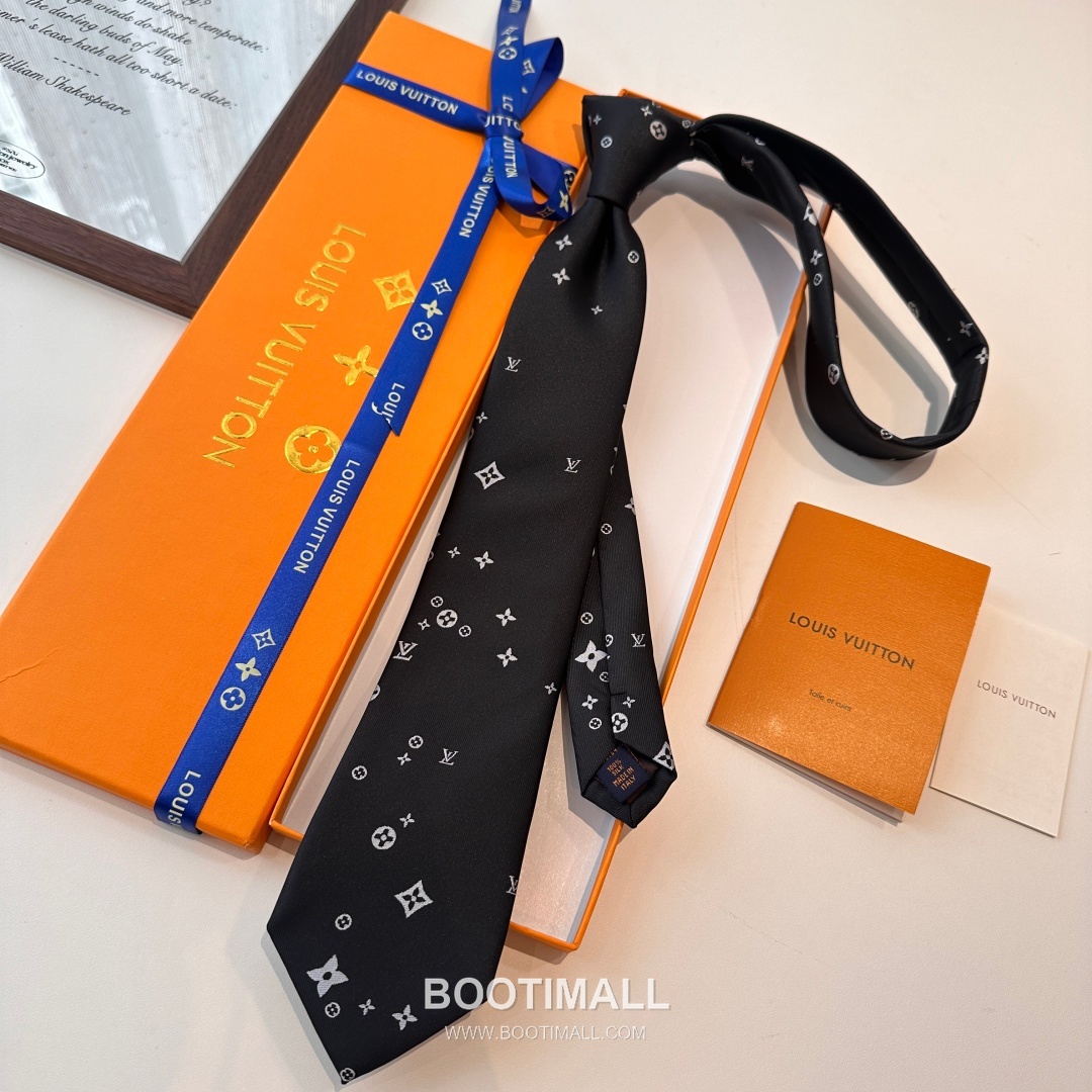 Louis Vuitton Classic Jacquard Tie Silk Black 루이비통 클래식 자카드 넥타이 실크 블랙 148×7cm 9