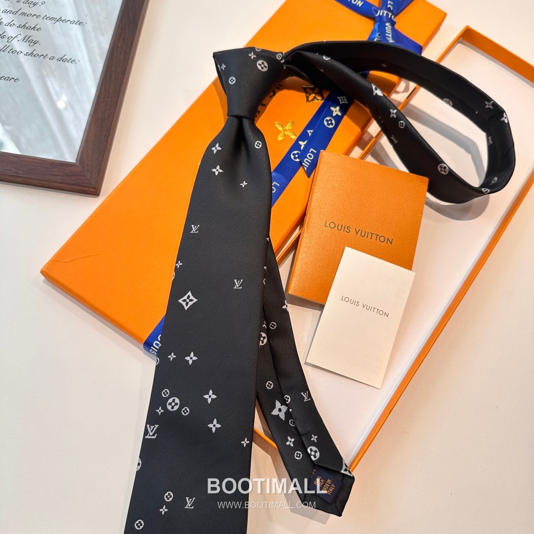 Louis Vuitton Classic Jacquard Tie Silk Black 루이비통 클래식 자카드 넥타이 실크 블랙 148×7cm 10