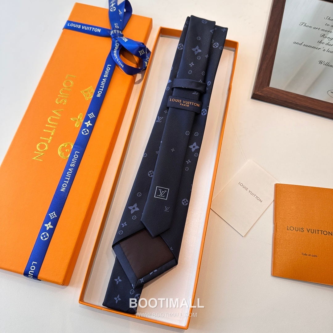 Louis Vuitton Classic Jacquard Tie Silk Black 루이비통 클래식 자카드 넥타이 실크 블랙 148cm 3