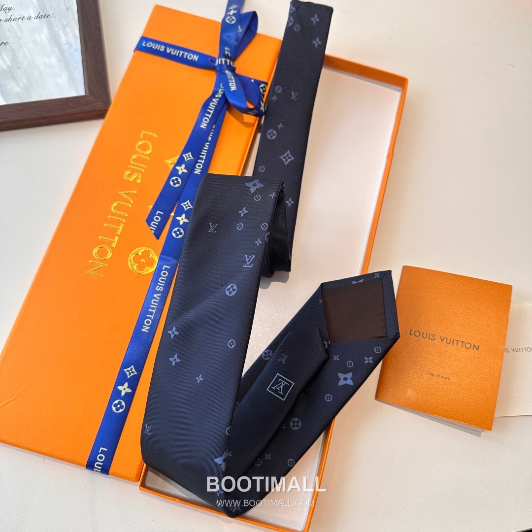 Louis Vuitton Classic Jacquard Tie Silk Black 루이비통 클래식 자카드 넥타이 실크 블랙 148cm 6