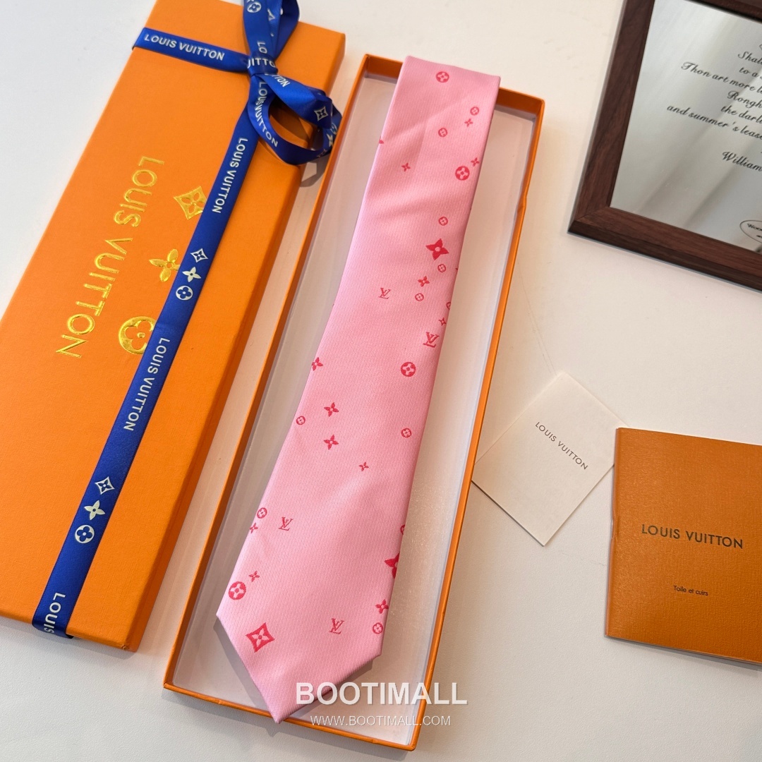 Louis Vuitton Classic Jacquard Tie Silk Black 루이비통 클래식 자카드 넥타이 실크 블랙 148cm 2