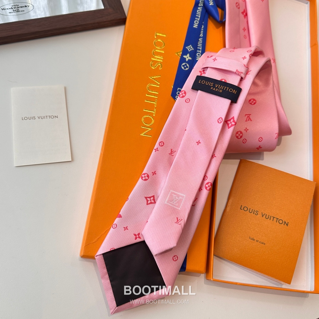 Louis Vuitton Classic Jacquard Tie Silk Black 루이비통 클래식 자카드 넥타이 실크 블랙 148cm 7