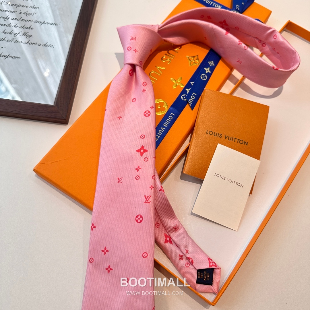 Louis Vuitton Classic Jacquard Tie Silk Black 루이비통 클래식 자카드 넥타이 실크 블랙 148cm 10