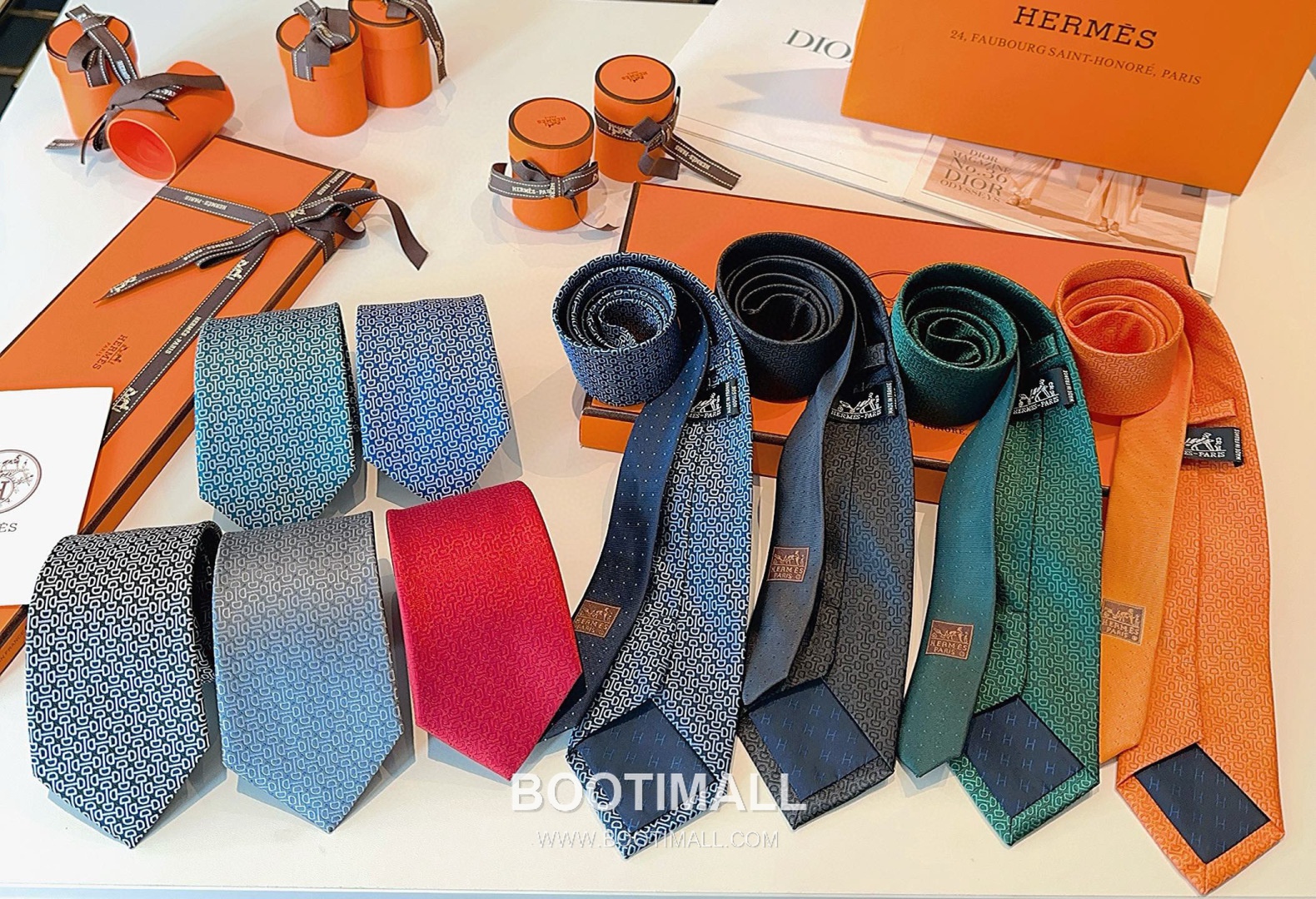Hermes Men's Tie Silk Twill Black 에르메스 남성 넥타이 실크 트윌 블랙 1