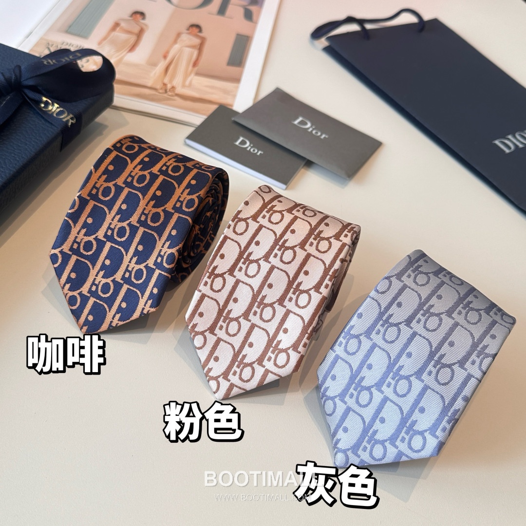 Dior CD Jacquard Tie Silk Navy 디올 CD 자카드 넥타이 실크 네이비 1