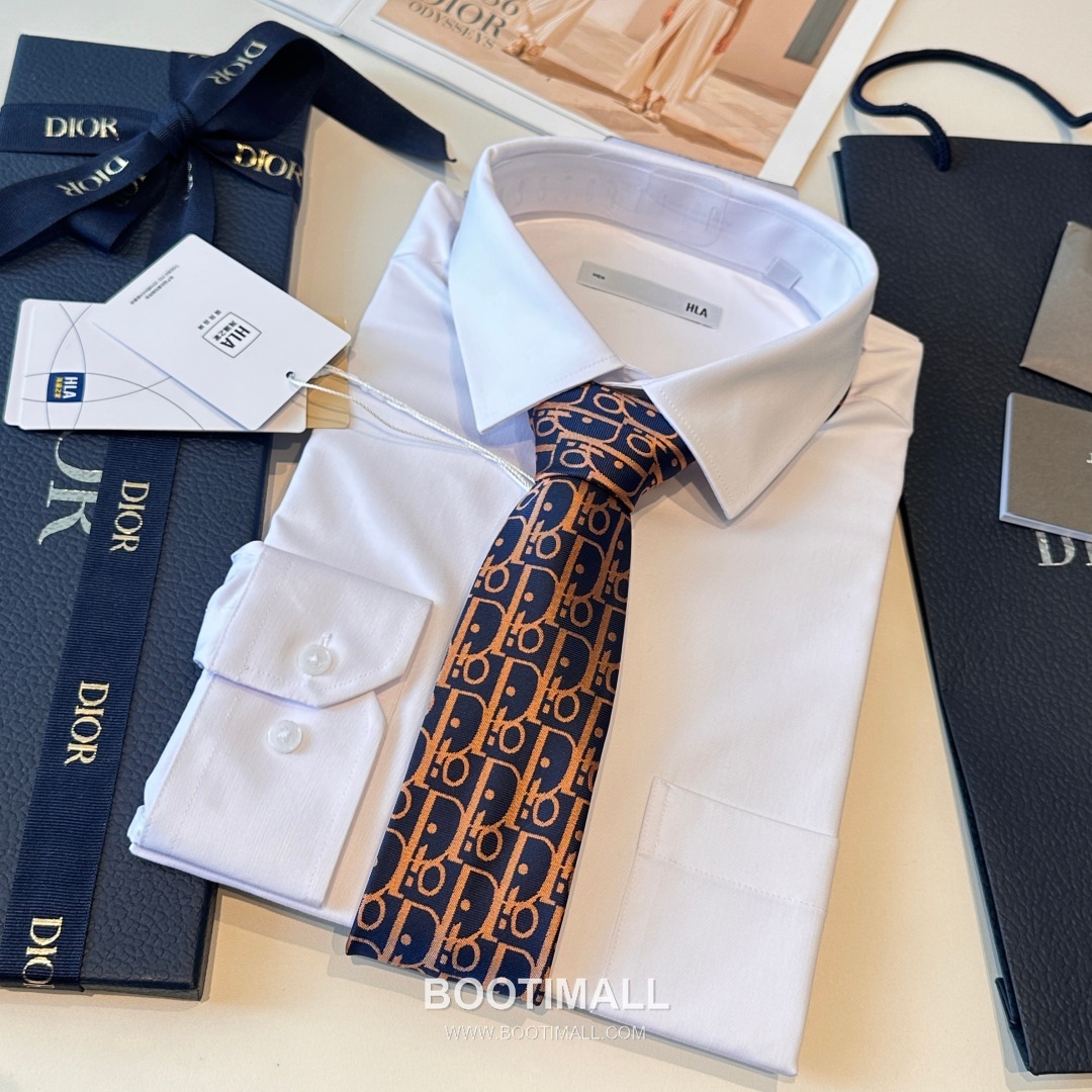 Dior CD Jacquard Tie Silk Navy 디올 CD 자카드 넥타이 실크 네이비 2