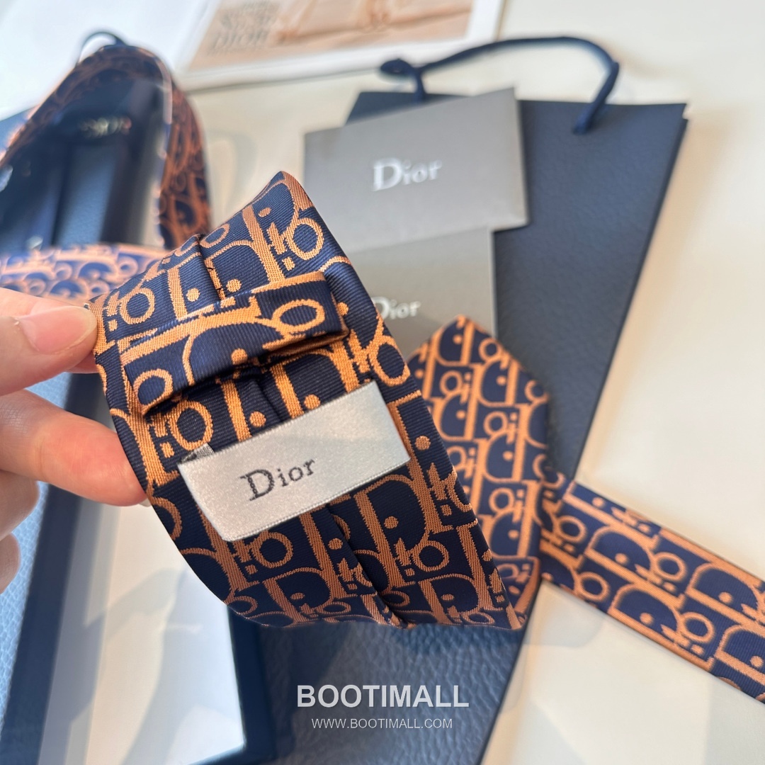 Dior CD Jacquard Tie Silk Navy 디올 CD 자카드 넥타이 실크 네이비 6