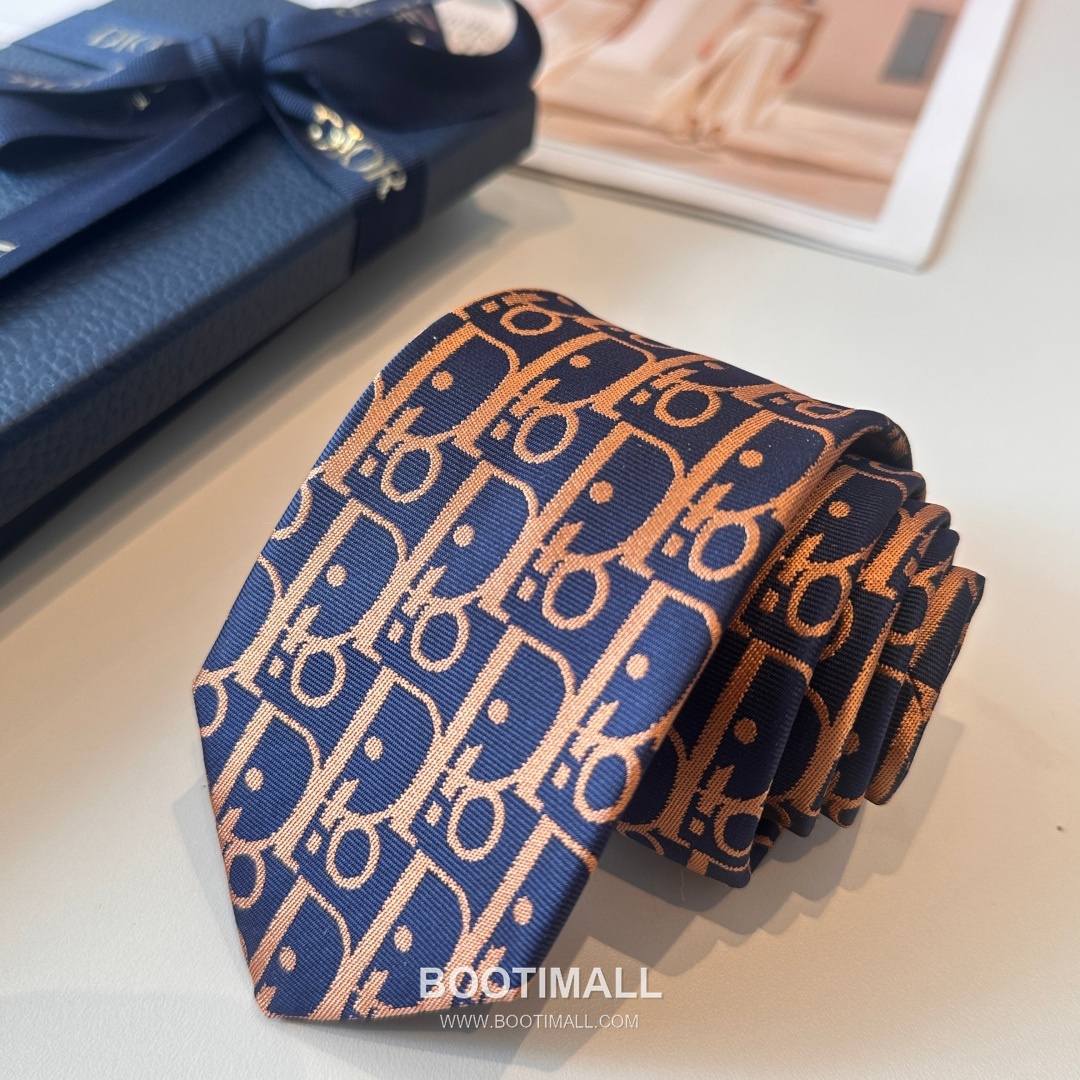 Dior CD Jacquard Tie Silk Navy 디올 CD 자카드 넥타이 실크 네이비 7