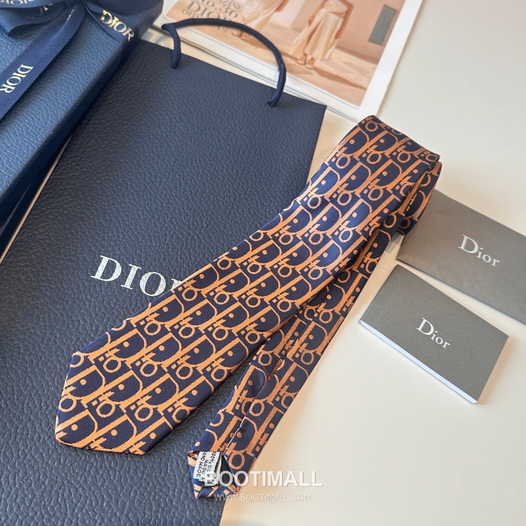 Dior CD Jacquard Tie Silk Navy 디올 CD 자카드 넥타이 실크 네이비 9