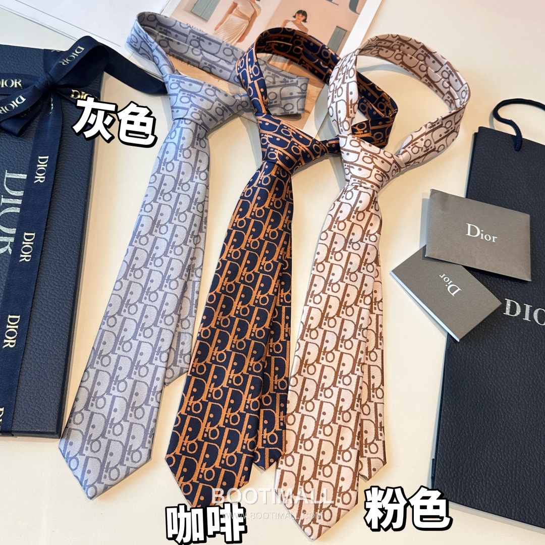 Dior CD Jacquard Tie Silk Navy 디올 CD 자카드 넥타이 실크 네이비 1