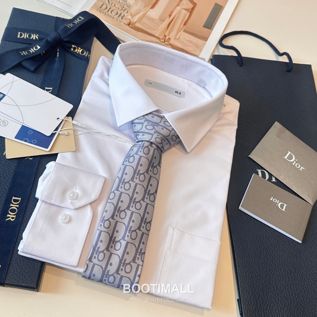 Dior CD Jacquard Tie Silk Navy 디올 CD 자카드 넥타이 실크 네이비 2