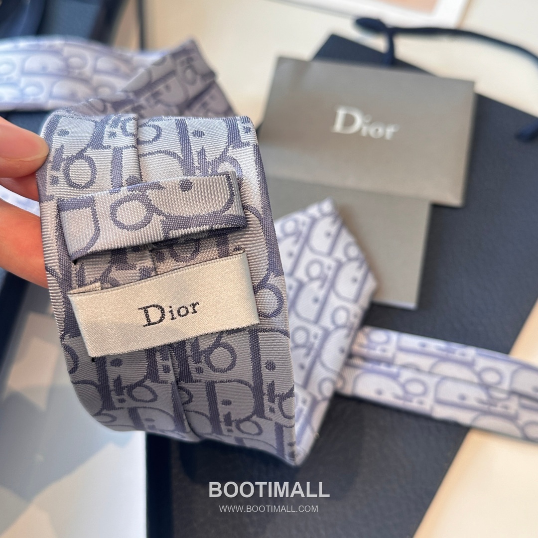 Dior CD Jacquard Tie Silk Navy 디올 CD 자카드 넥타이 실크 네이비 6
