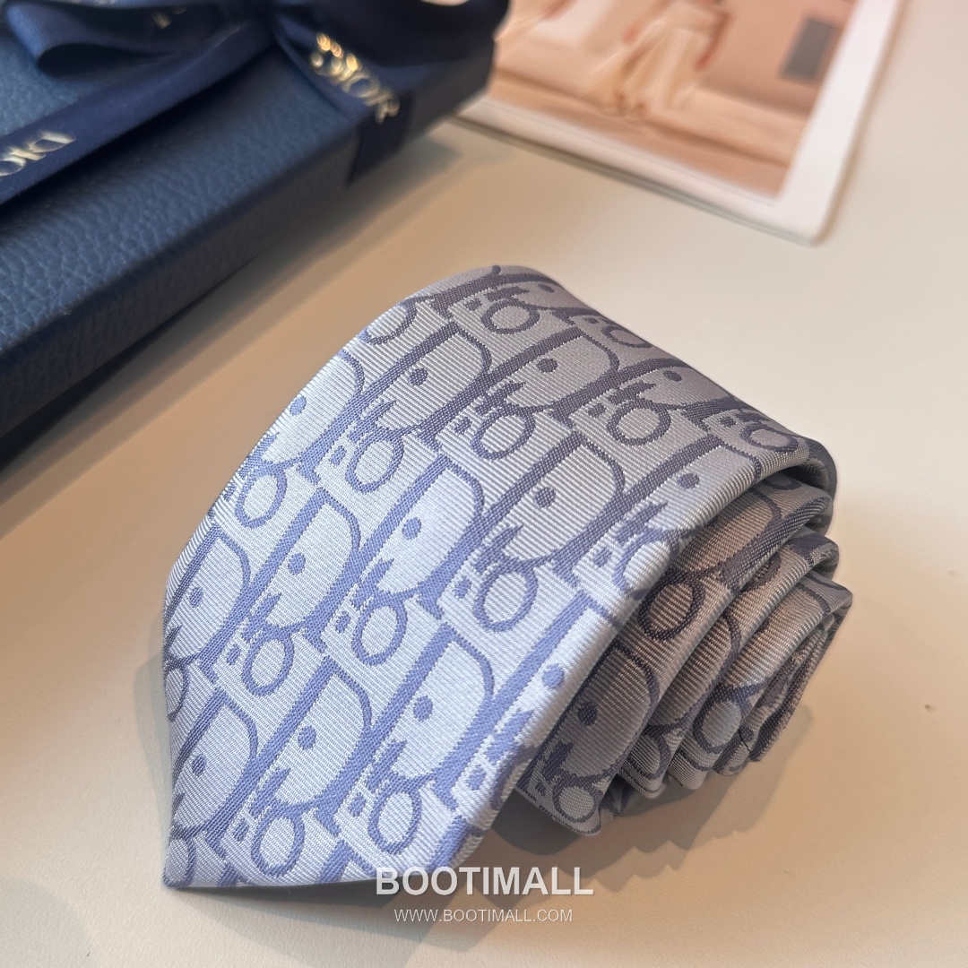 Dior CD Jacquard Tie Silk Navy 디올 CD 자카드 넥타이 실크 네이비 7