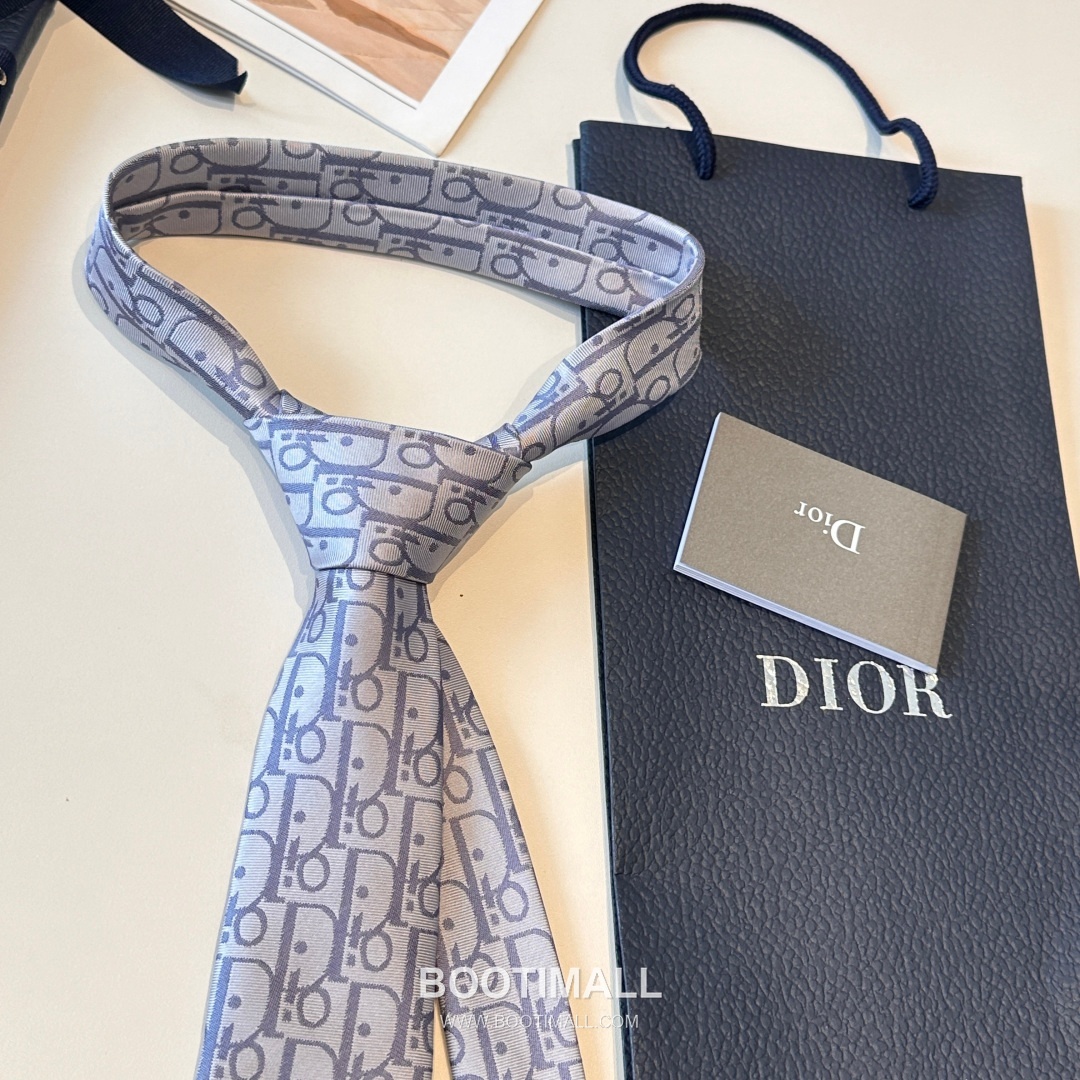 Dior CD Jacquard Tie Silk Navy 디올 CD 자카드 넥타이 실크 네이비 9