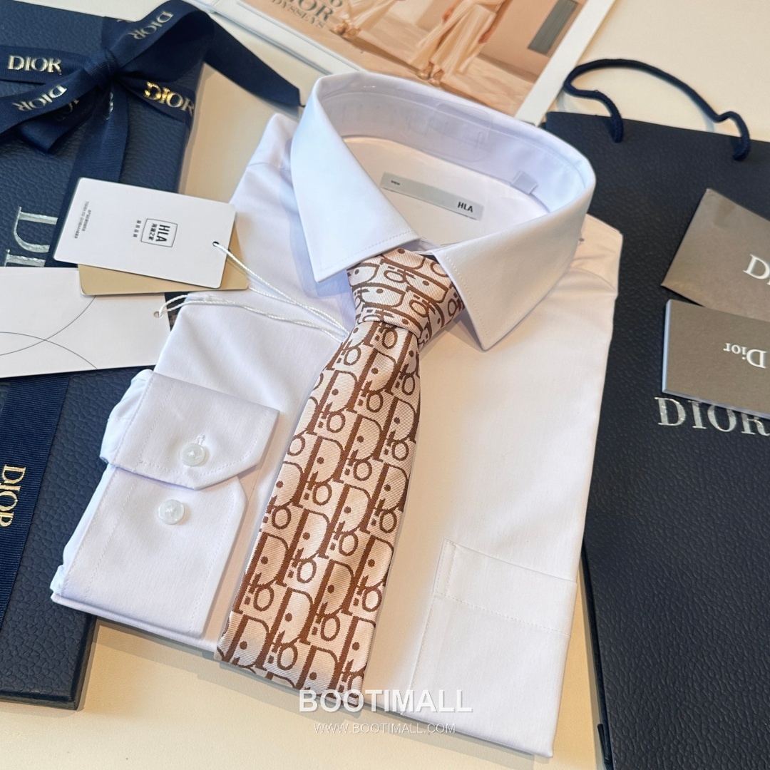Dior CD Jacquard Tie Silk Navy 디올 CD 자카드 넥타이 실크 네이비 2