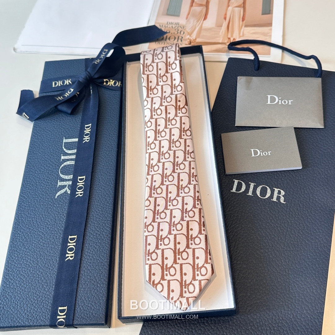 Dior CD Jacquard Tie Silk Navy 디올 CD 자카드 넥타이 실크 네이비 3