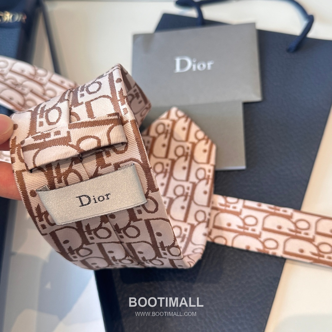 Dior CD Jacquard Tie Silk Navy 디올 CD 자카드 넥타이 실크 네이비 6
