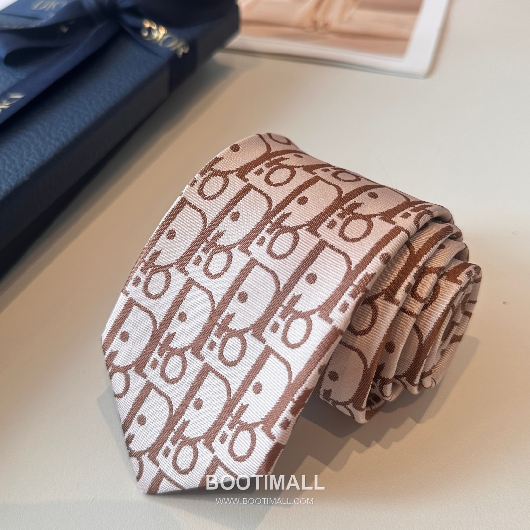 Dior CD Jacquard Tie Silk Navy 디올 CD 자카드 넥타이 실크 네이비 7