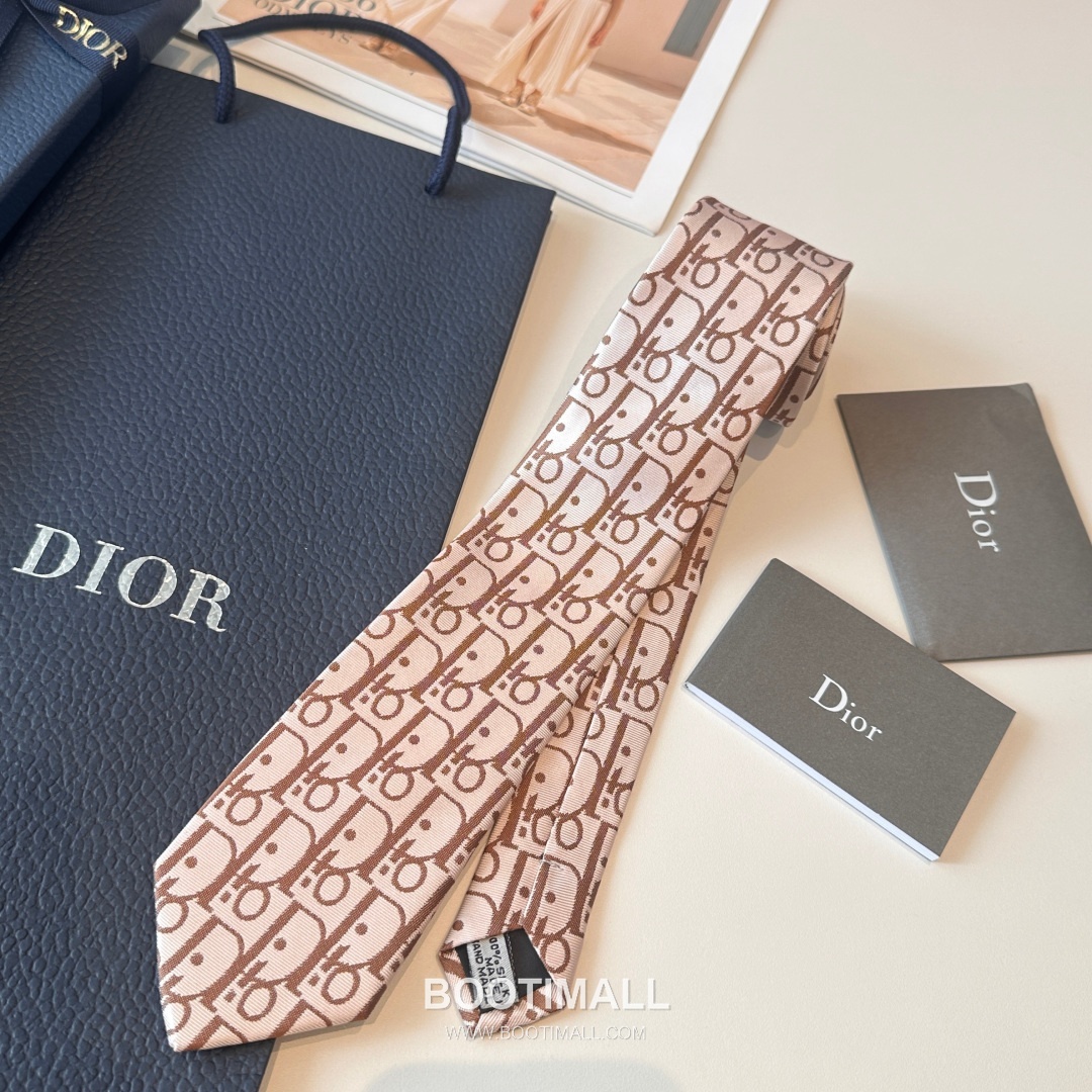 Dior CD Jacquard Tie Silk Navy 디올 CD 자카드 넥타이 실크 네이비 8