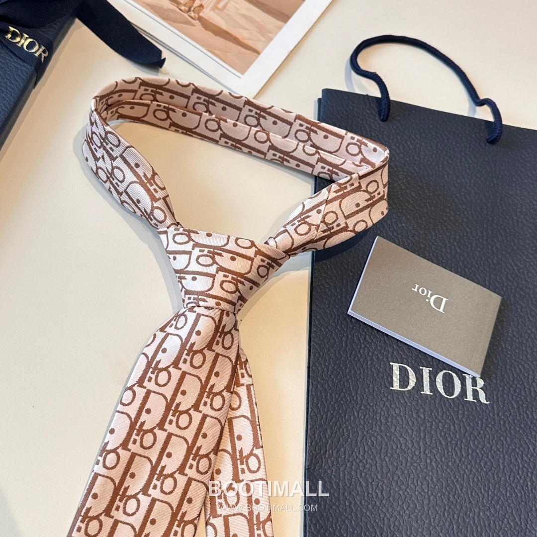 Dior CD Jacquard Tie Silk Navy 디올 CD 자카드 넥타이 실크 네이비 9