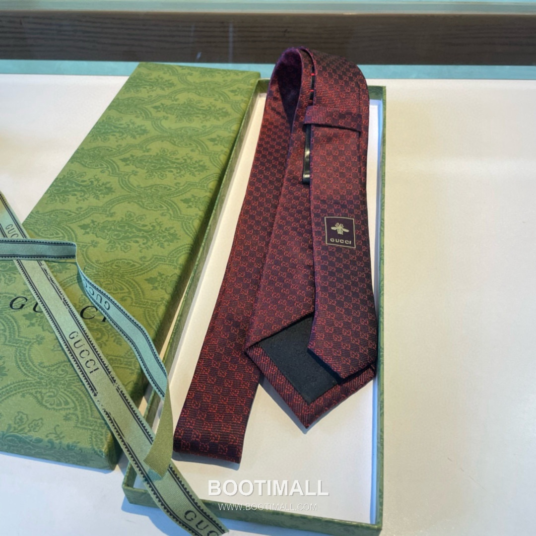 Gucci GG Jacquard Tie Silk Black 구찌 GG 자카드 넥타이 실크 블랙 3