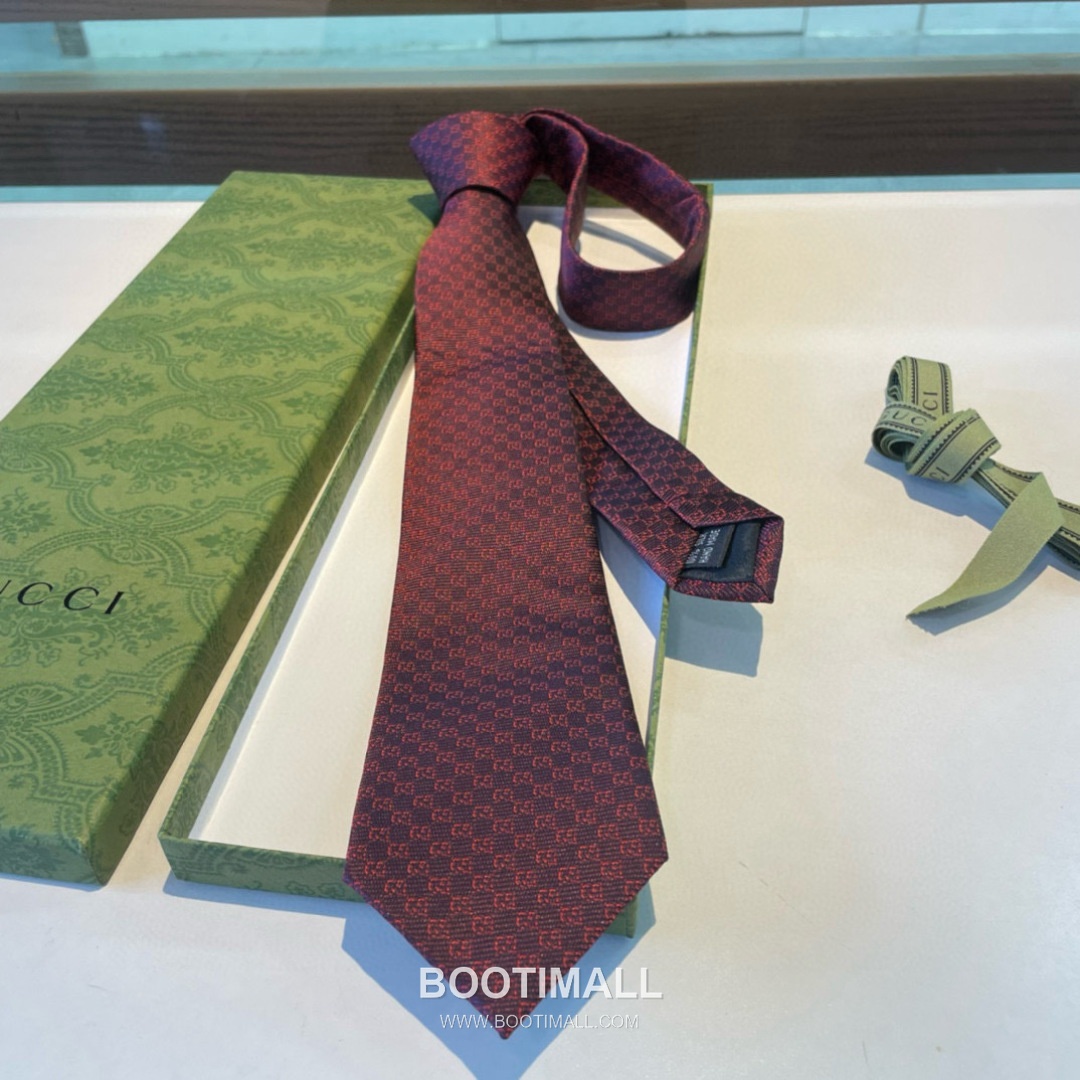 Gucci GG Jacquard Tie Silk Black 구찌 GG 자카드 넥타이 실크 블랙 8