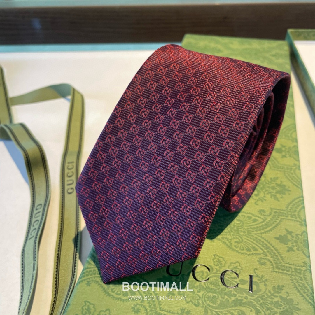 Gucci GG Jacquard Tie Silk Black 구찌 GG 자카드 넥타이 실크 블랙 9