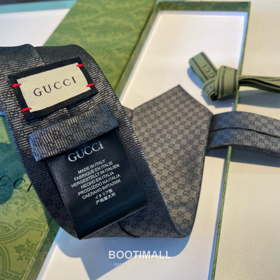 Gucci GG Jacquard Tie Silk Black 구찌 GG 자카드 넥타이 실크 블랙 5