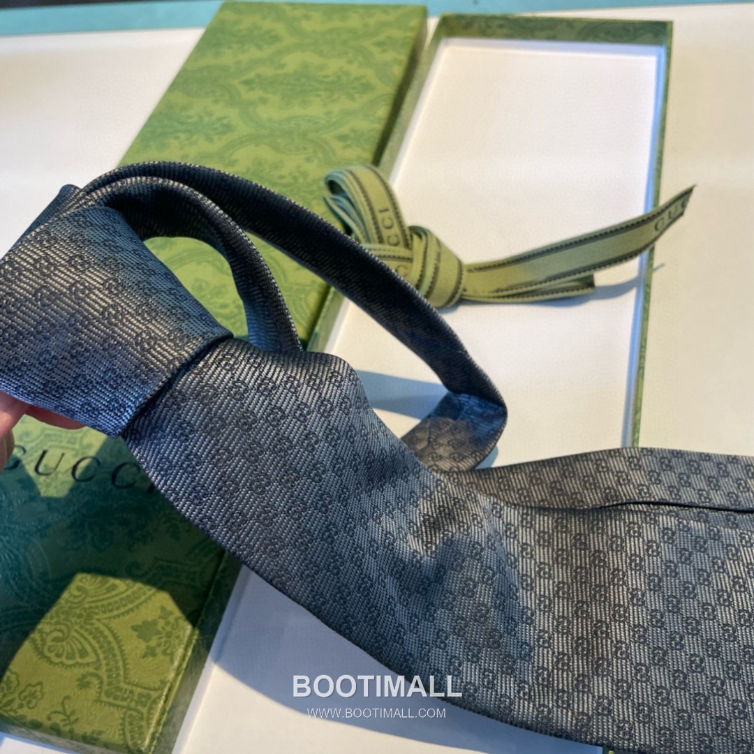 Gucci GG Jacquard Tie Silk Black 구찌 GG 자카드 넥타이 실크 블랙 6