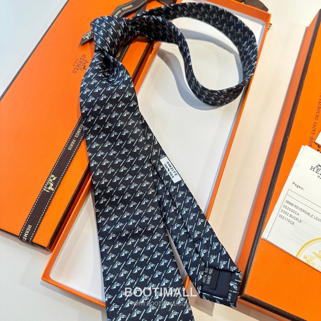 Hermes Printed Tie Silk Twill Multicolor 에르메스 프린트 넥타이 실크 트윌 멀티컬러 8