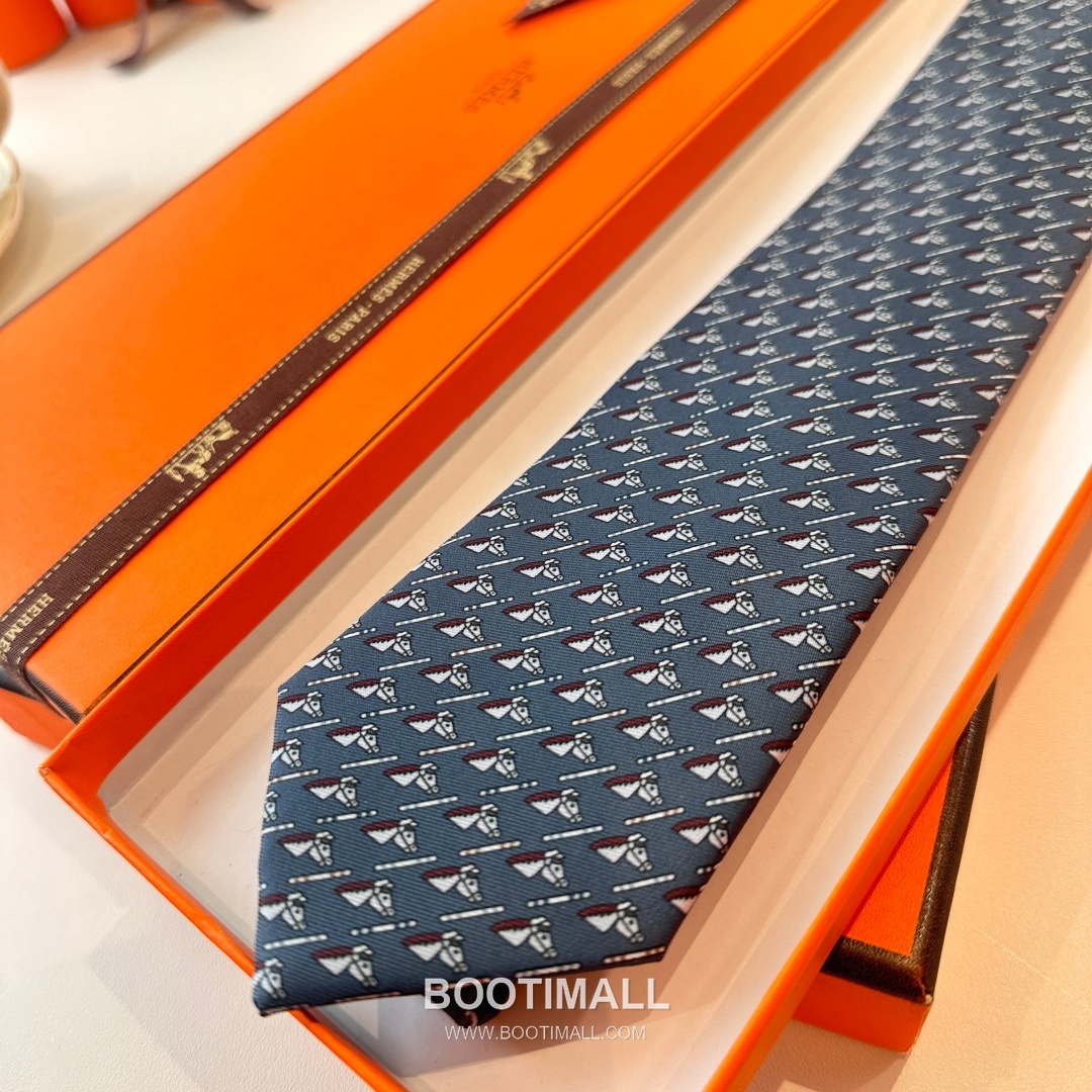 Hermes Printed Tie Silk Twill Multicolor 에르메스 프린트 넥타이 실크 트윌 멀티컬러 5