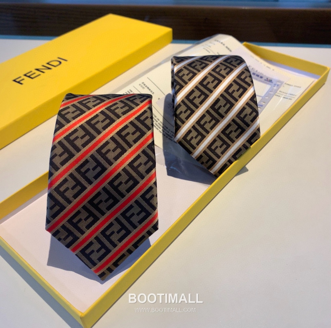 Fendi FF Jacquard Tie Silk Black 펜디 FF 자카드 넥타이 실크 블랙 2