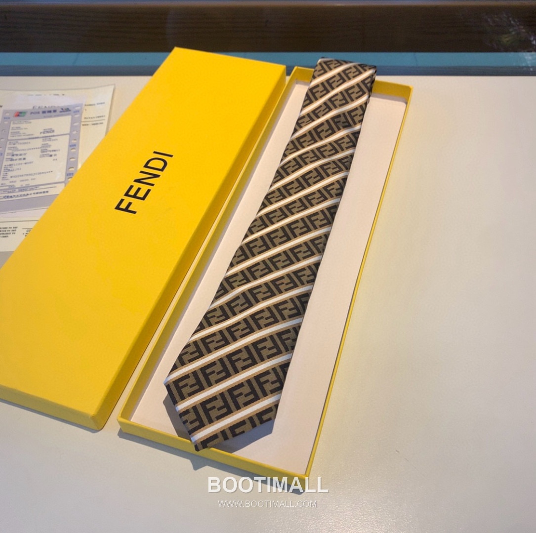 Fendi FF Jacquard Tie Silk Black 펜디 FF 자카드 넥타이 실크 블랙 4