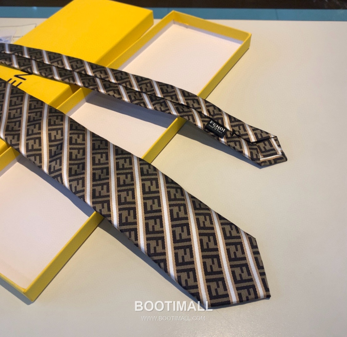 Fendi FF Jacquard Tie Silk Black 펜디 FF 자카드 넥타이 실크 블랙 5