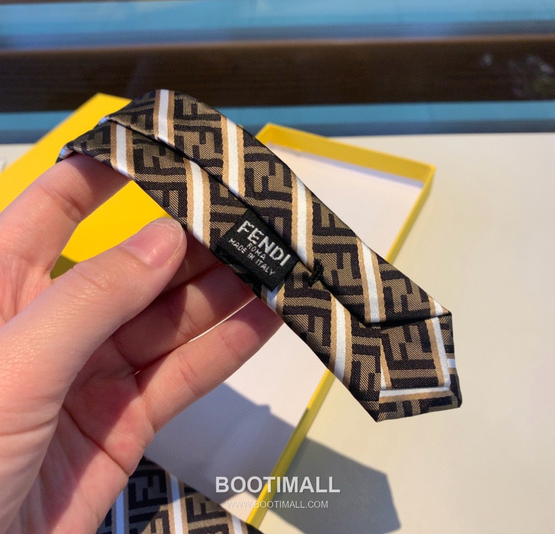 Fendi FF Jacquard Tie Silk Black 펜디 FF 자카드 넥타이 실크 블랙 6