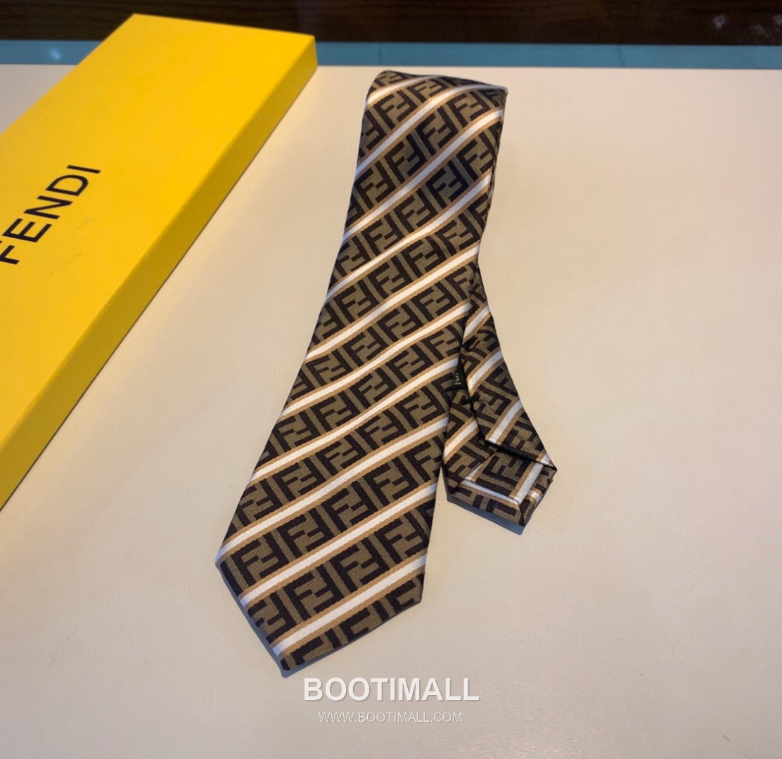 Fendi FF Jacquard Tie Silk Black 펜디 FF 자카드 넥타이 실크 블랙 7