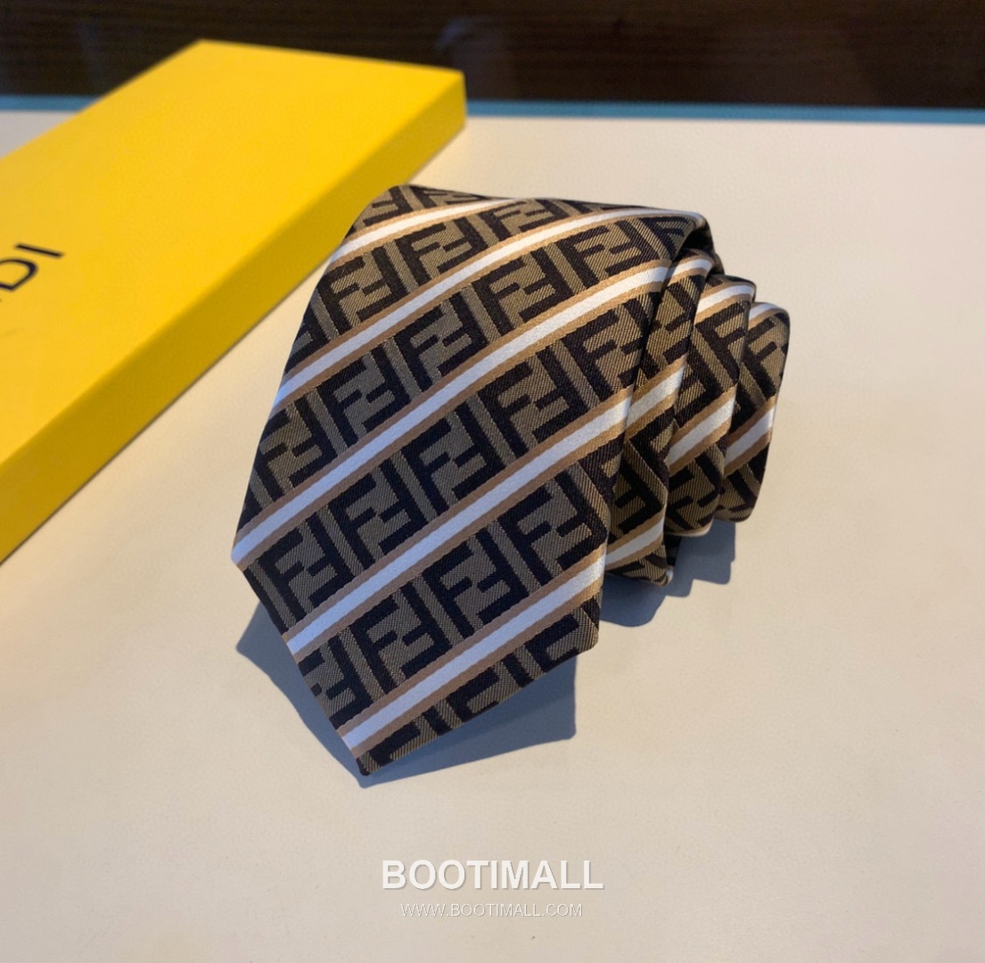 Fendi FF Jacquard Tie Silk Black 펜디 FF 자카드 넥타이 실크 블랙 9