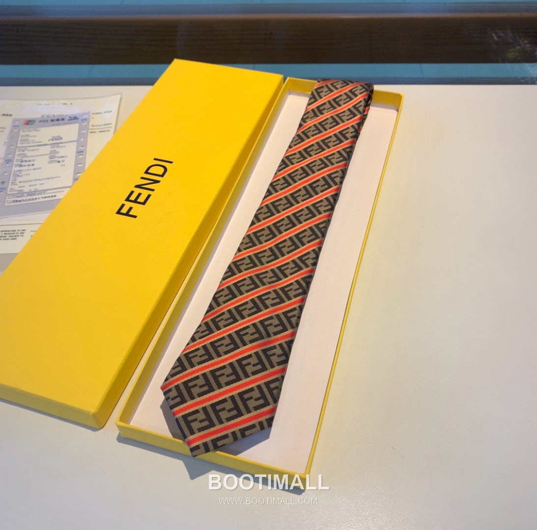 Fendi FF Jacquard Tie Silk Black 펜디 FF 자카드 넥타이 실크 블랙 4