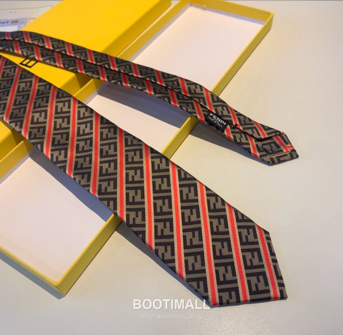 Fendi FF Jacquard Tie Silk Black 펜디 FF 자카드 넥타이 실크 블랙 5