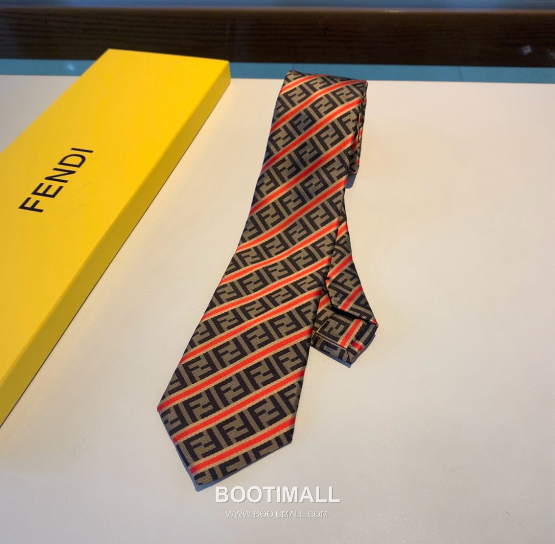 Fendi FF Jacquard Tie Silk Black 펜디 FF 자카드 넥타이 실크 블랙 6
