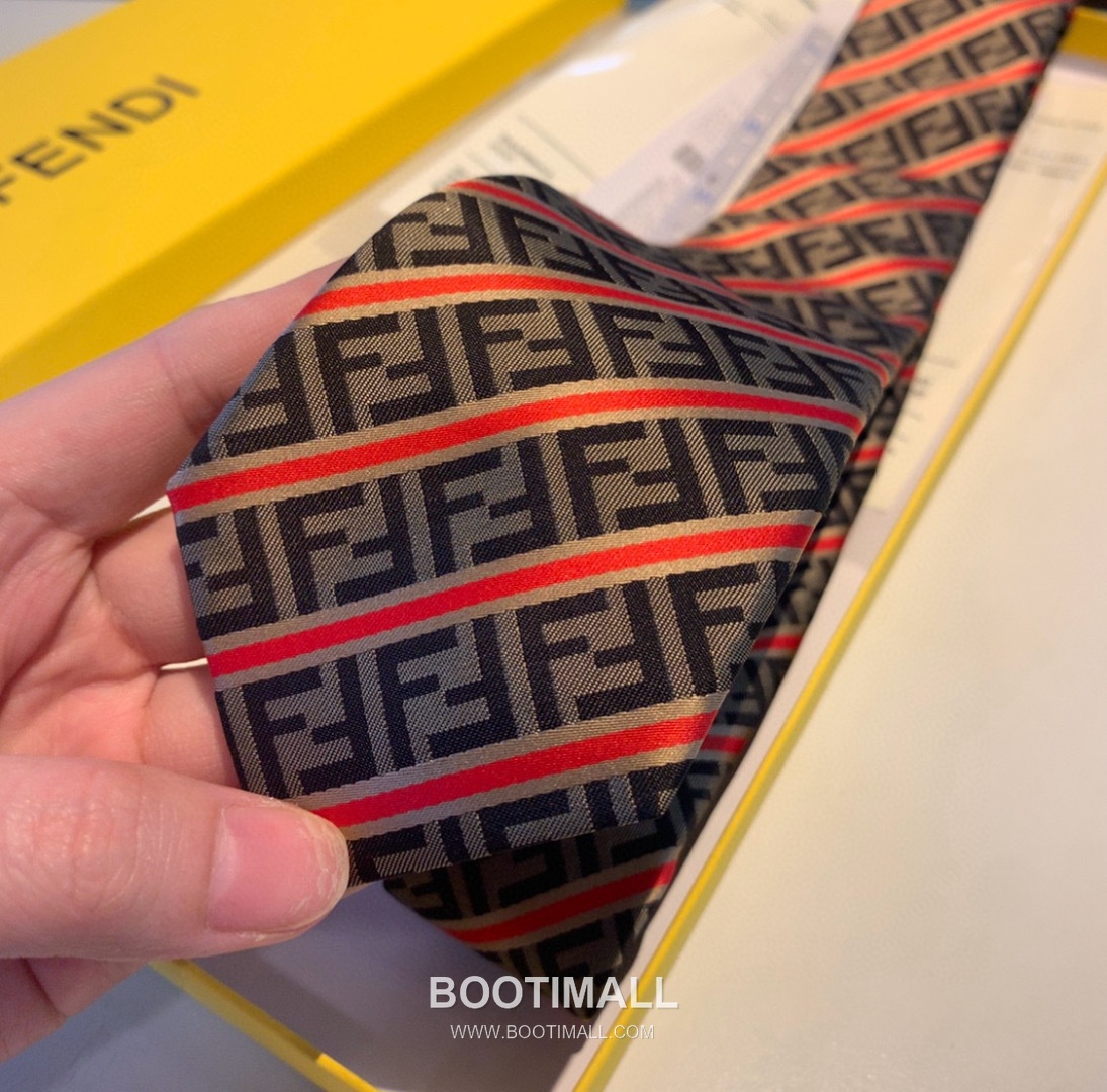 Fendi FF Jacquard Tie Silk Black 펜디 FF 자카드 넥타이 실크 블랙 7
