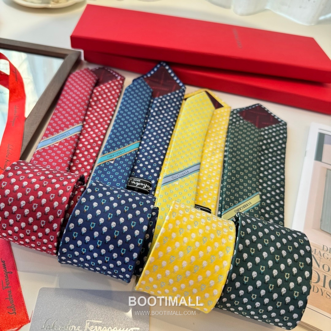 Ferragamo Tie Collection 100% Silk Twill Black 페라가모 타이 컬렉션 실크 트윌 100% 블랙 9