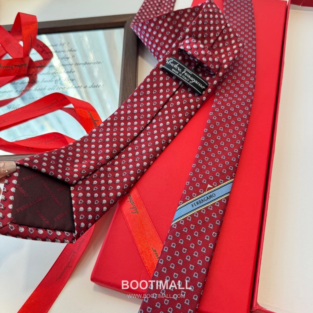 Ferragamo Tie Collection 100% Silk Twill Black 페라가모 타이 컬렉션 실크 트윌 100% 블랙 4